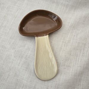 Brown and Cream Mushroom-Shaped Trinket Dish NWT